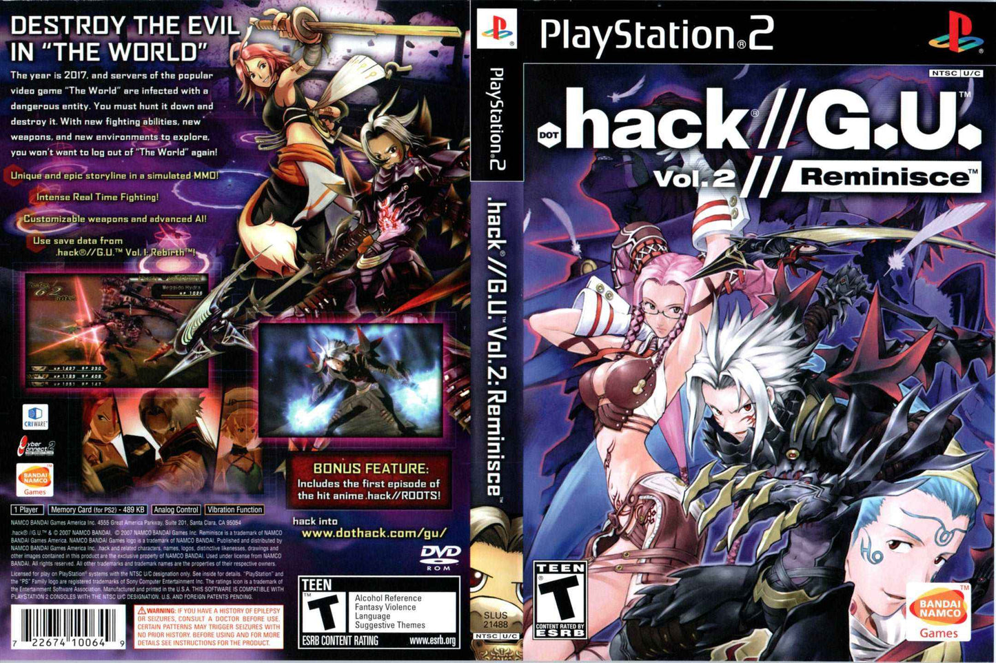 .hack G.U. Vol.2 - Reminisce Cover Art - WOI Solutions