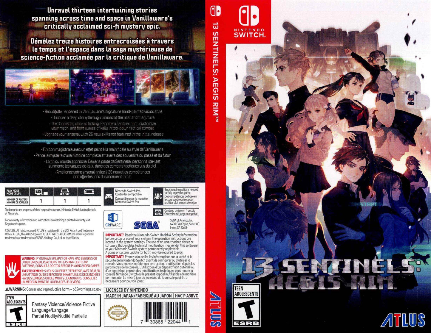 13 Sentinels Aegis Rim Cover Art - WOI Solutions