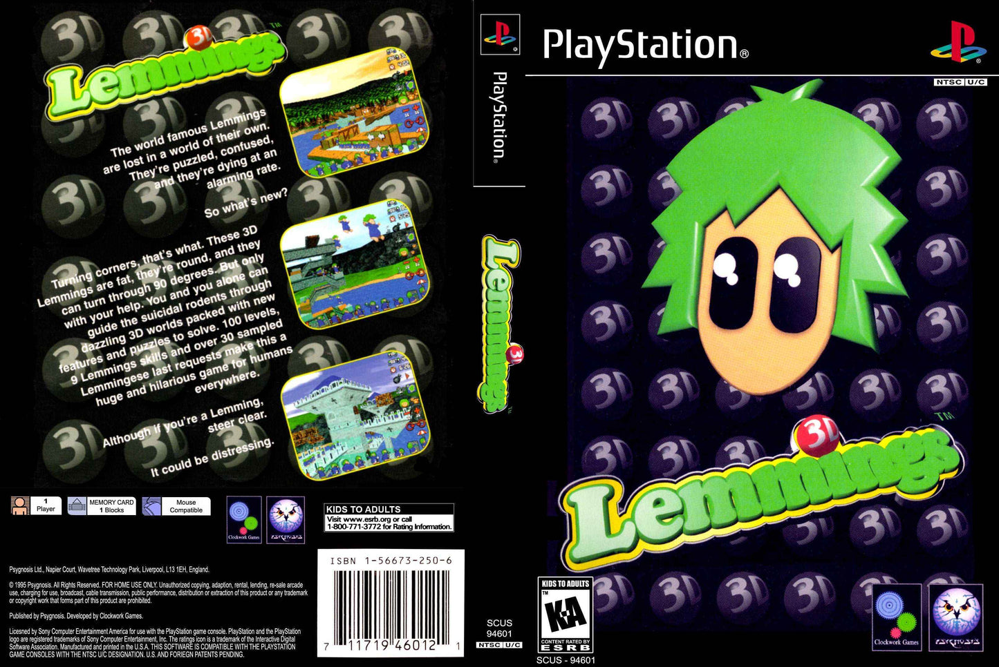 3D Lemmings Cover Art - WOI Solutions