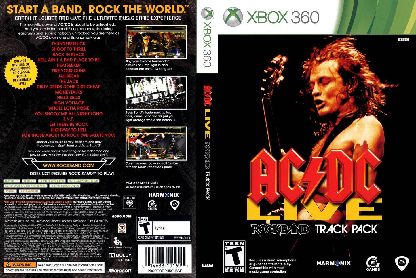 ACDC Live Rock Band Track Pack Cover Art - WOI Solutions