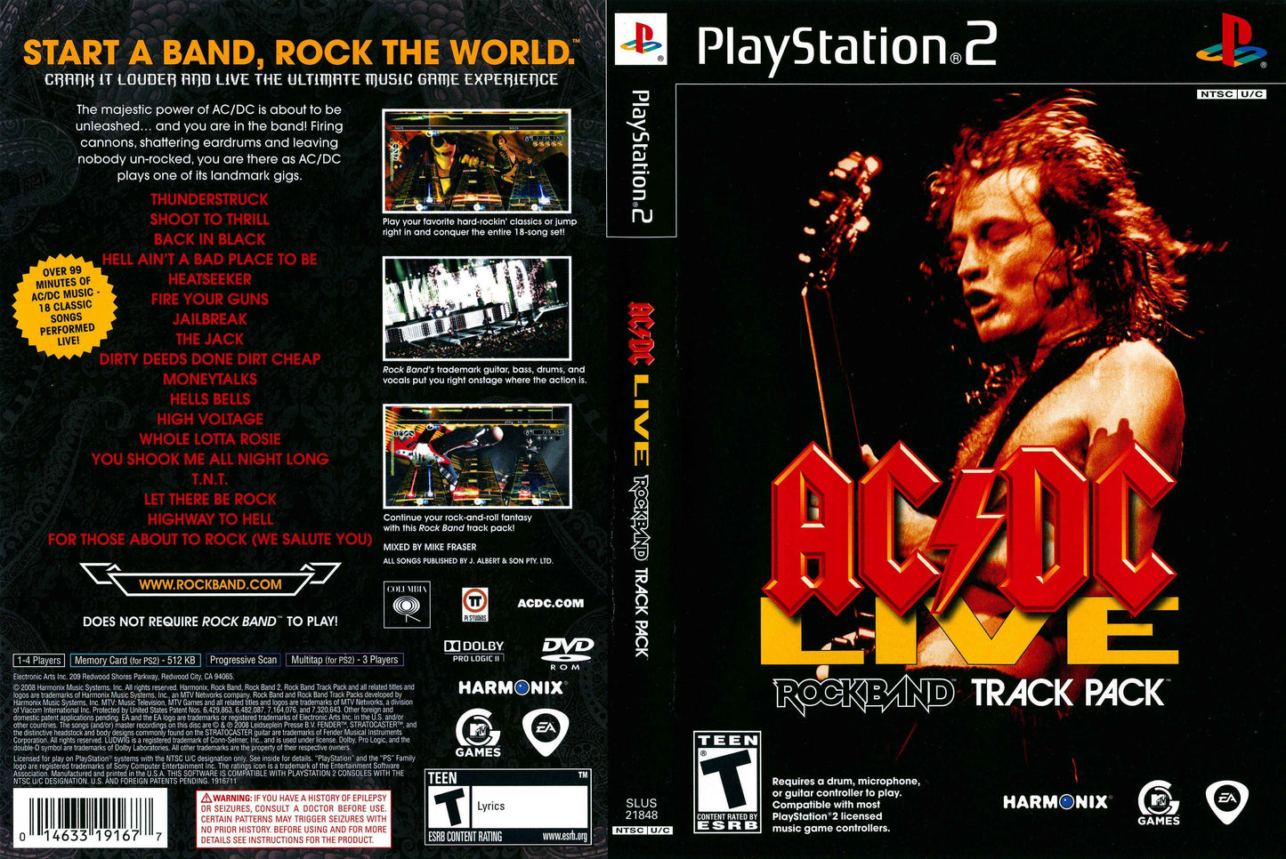 AC DC Live Rock Band Track Pack Cover Art - WOI Solutions
