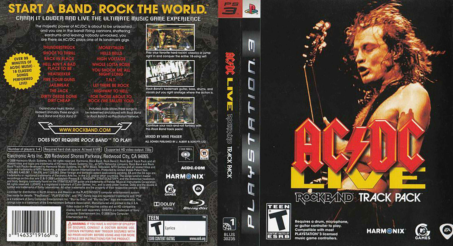 ACDC Live RockBand Track Pack Cover Art - WOI Solutions