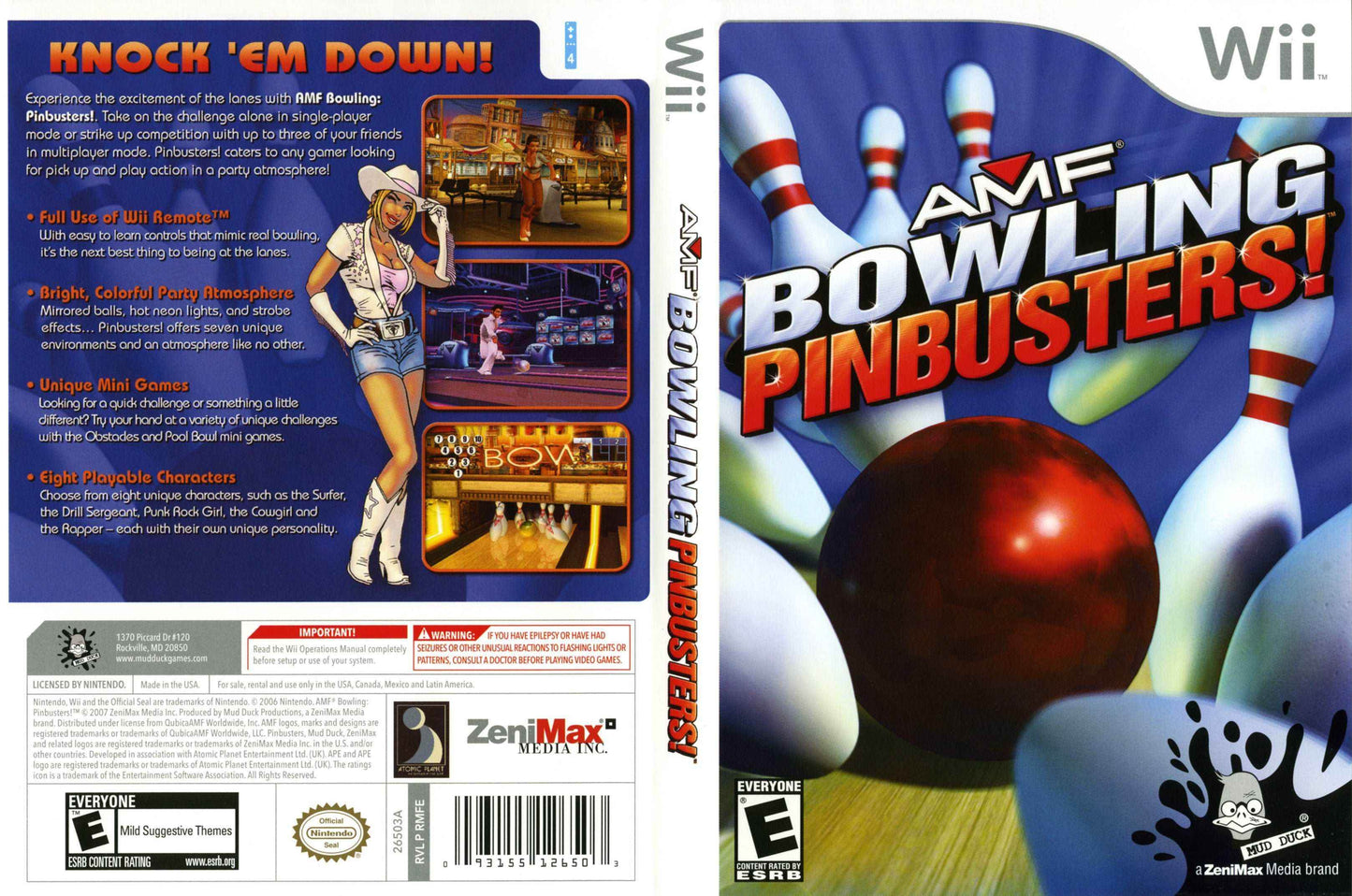 AMF Bowling Pinbusters! Cover Art - WOI Solutions