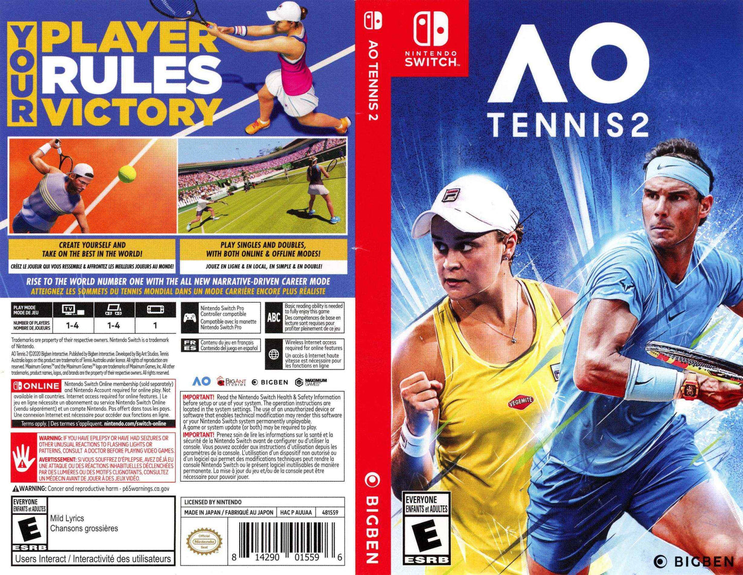 AO Tennis 2 Cover Art - WOI Solutions