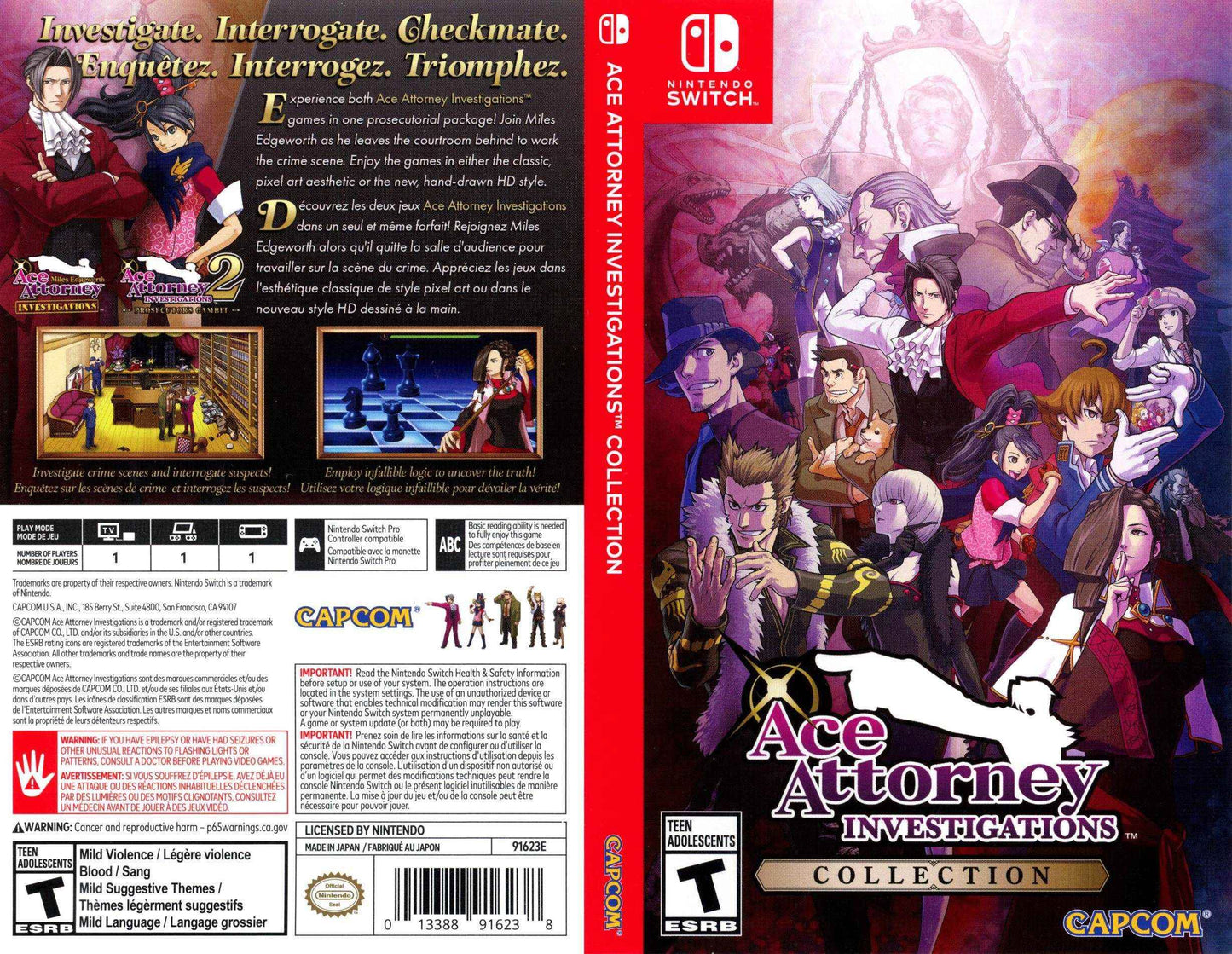 Ace Attorney Investigations Collection Cover Art - WOI Solutions