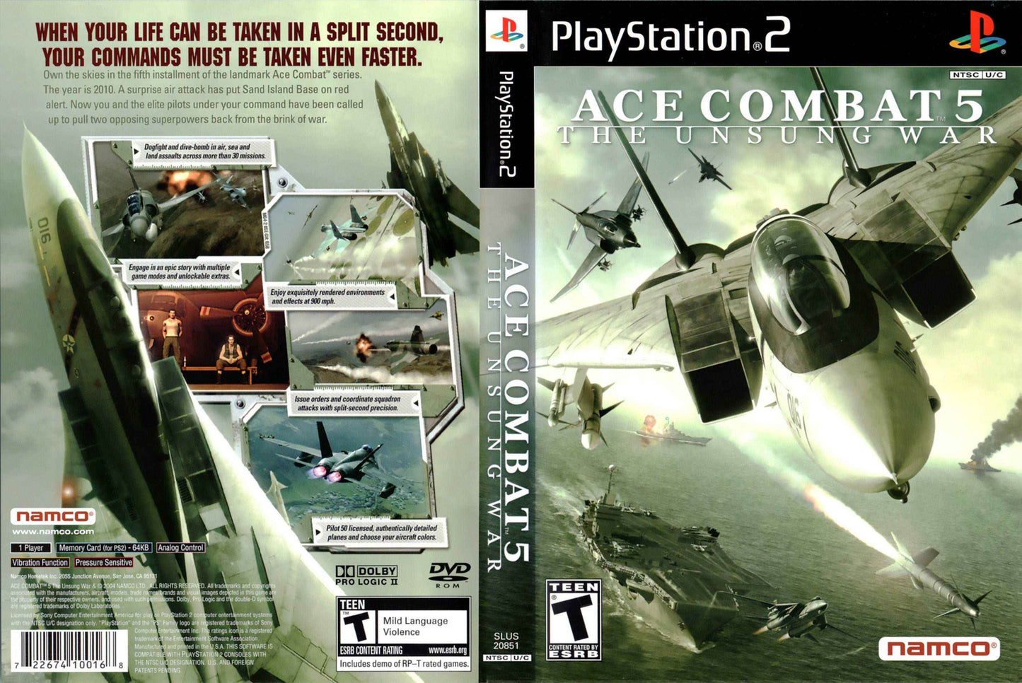 Ace Combat 5 The Unsung War Cover Art - WOI Solutions