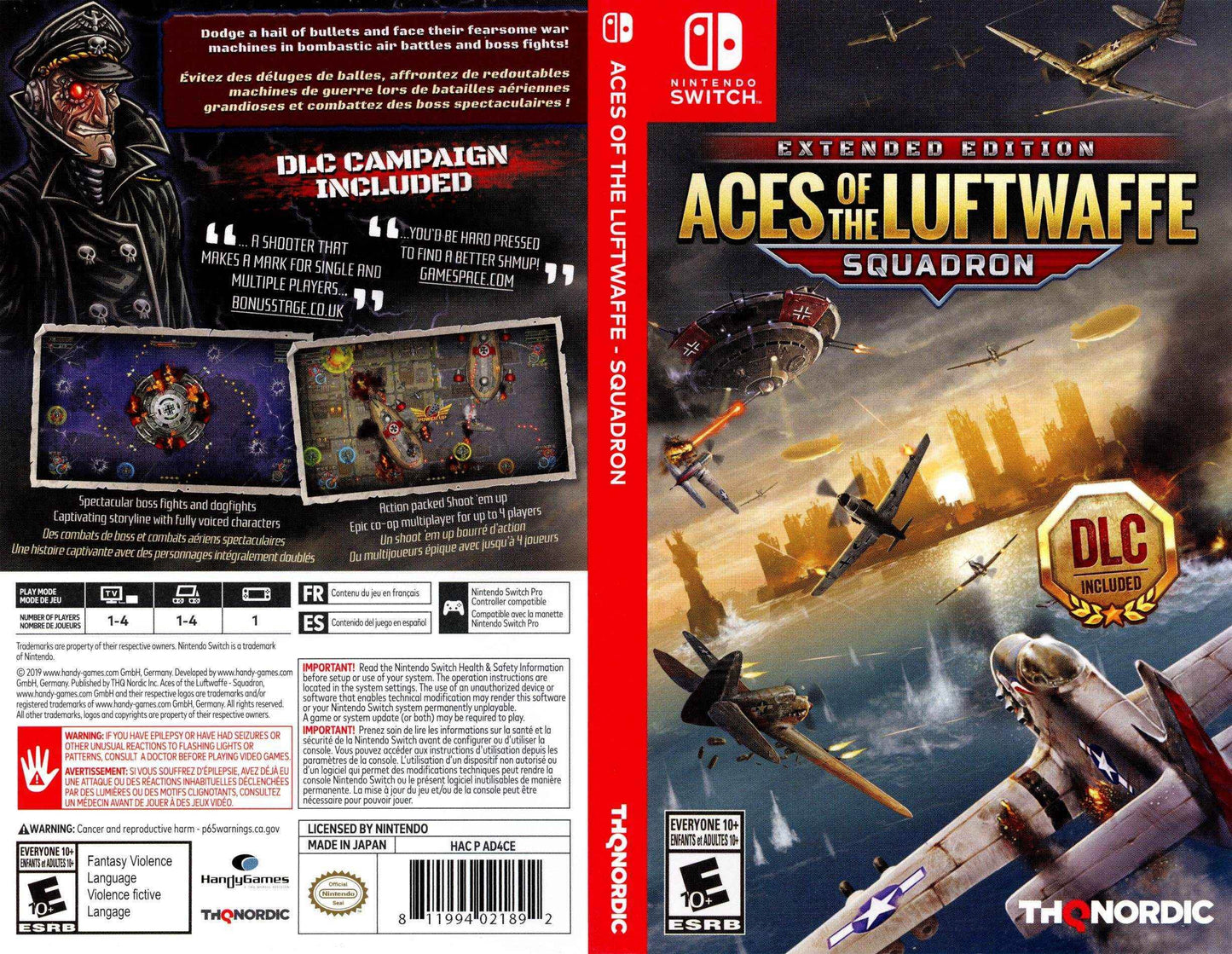 Aces of the Luftwaffe Squadron Cover Art - WOI Solutions