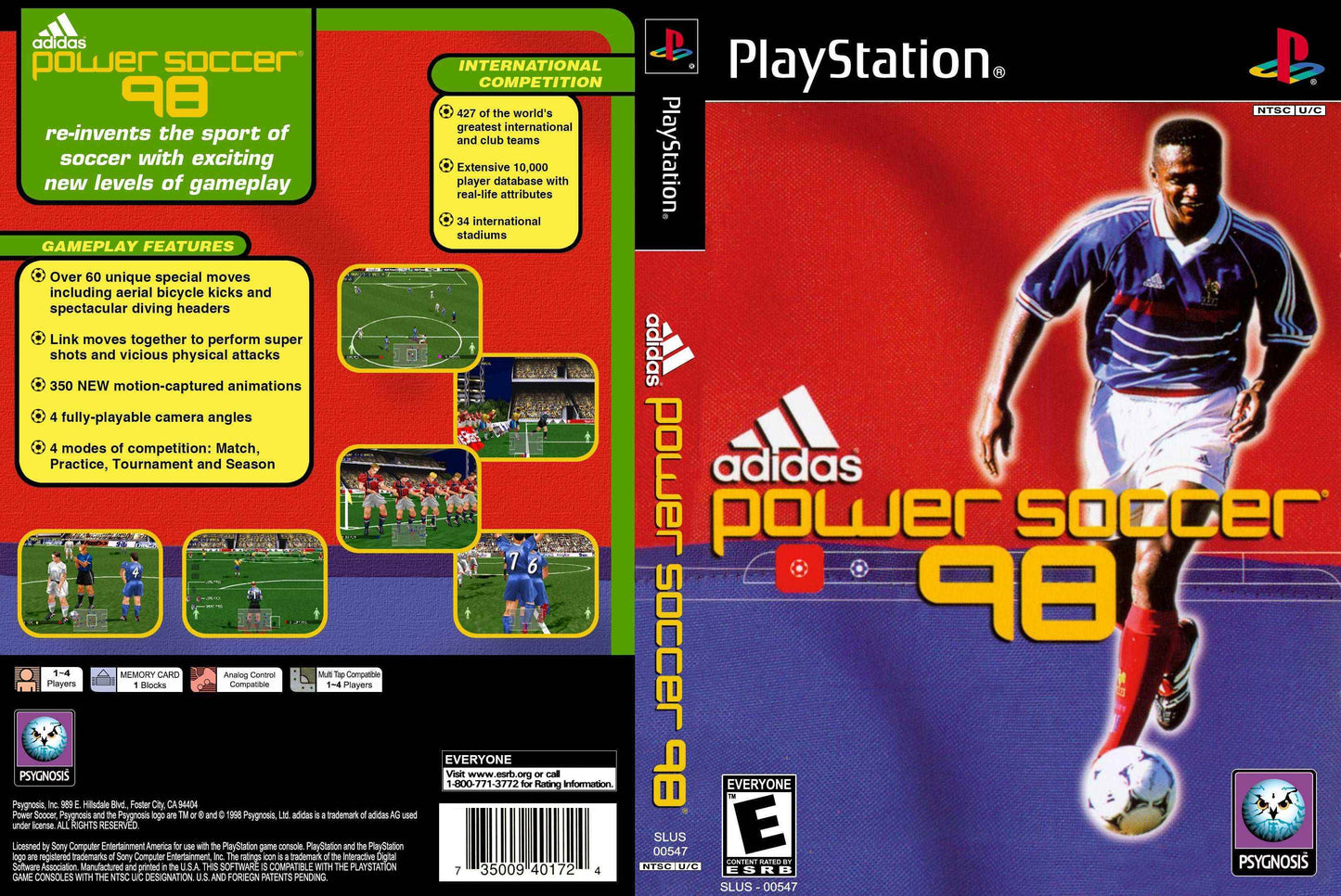 Adidas Power Soccer '98 Cover Art - WOI Solutions