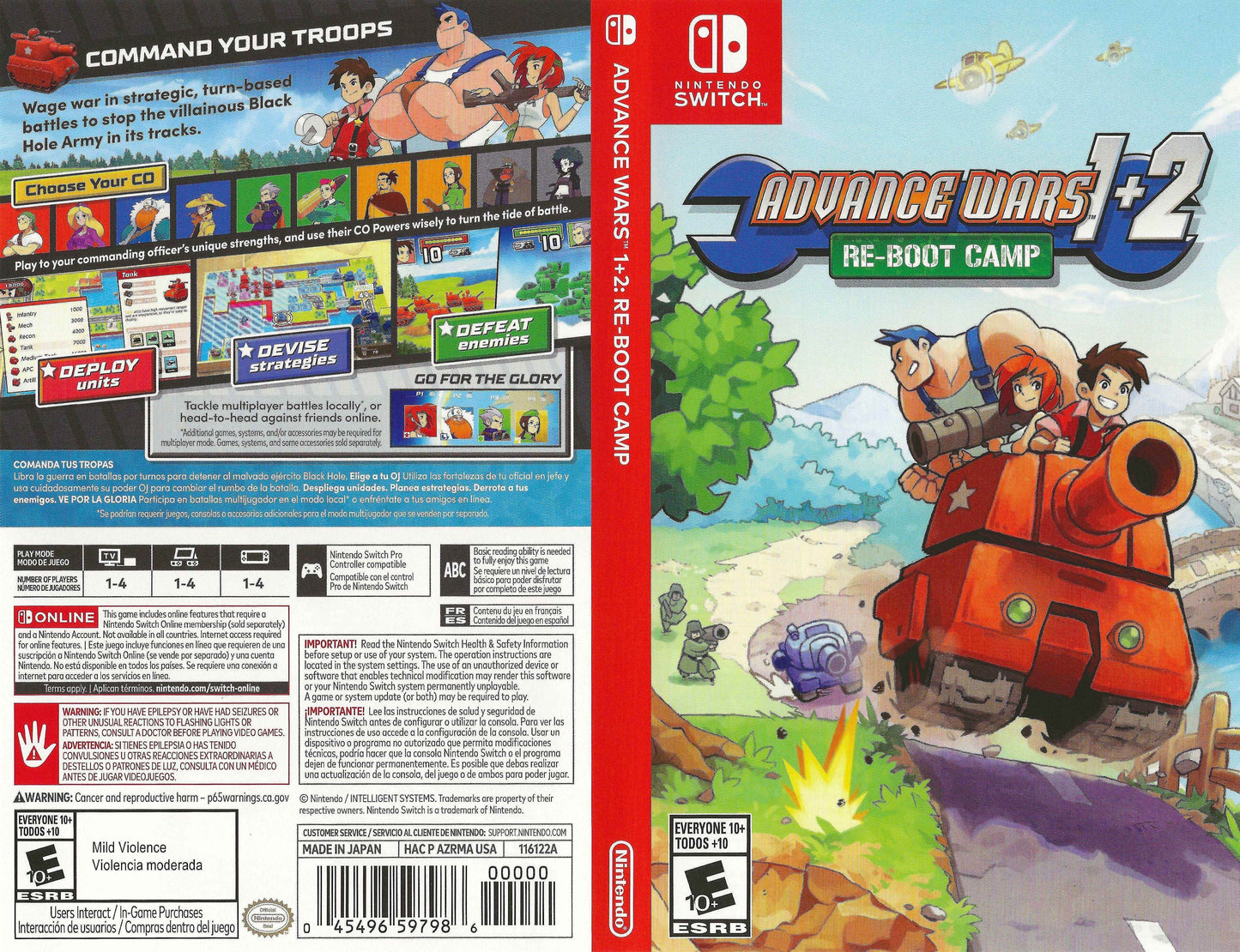 Advance Wars 1+2 Re-Boot Camp Cover Art - WOI Solutions