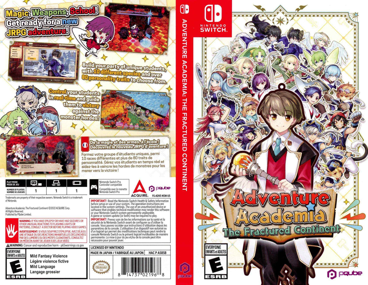 Adventure Academia The Fractured Continent Cover Art - WOI Solutions