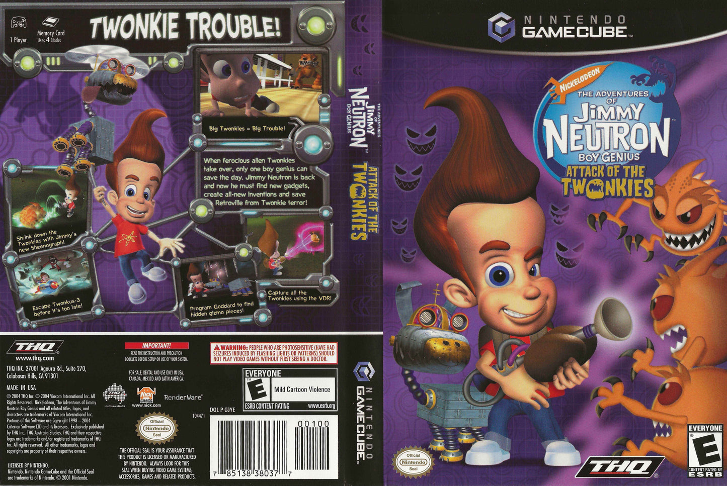 Adventures of Jimmy Neutron Boy Genius, The Attack of the Twonkies Cover Art - WOI Solutions