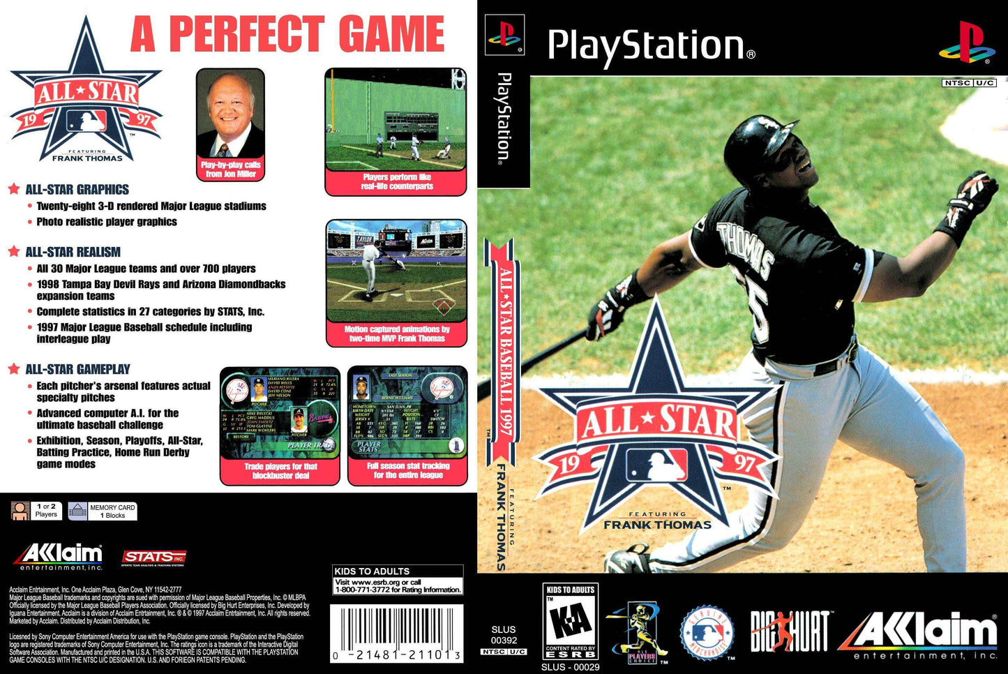 All-Star Baseball Featuring Frank Thomas Cover Art - WOI Solutions