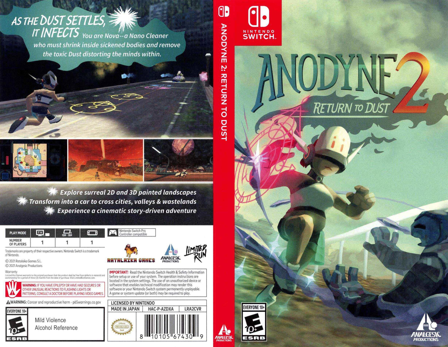 Anodyne 2 Return to Dust Cover Art - WOI Solutions