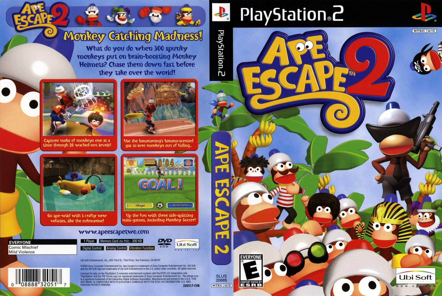 Ape Escape 2 Cover Art - WOI Solutions