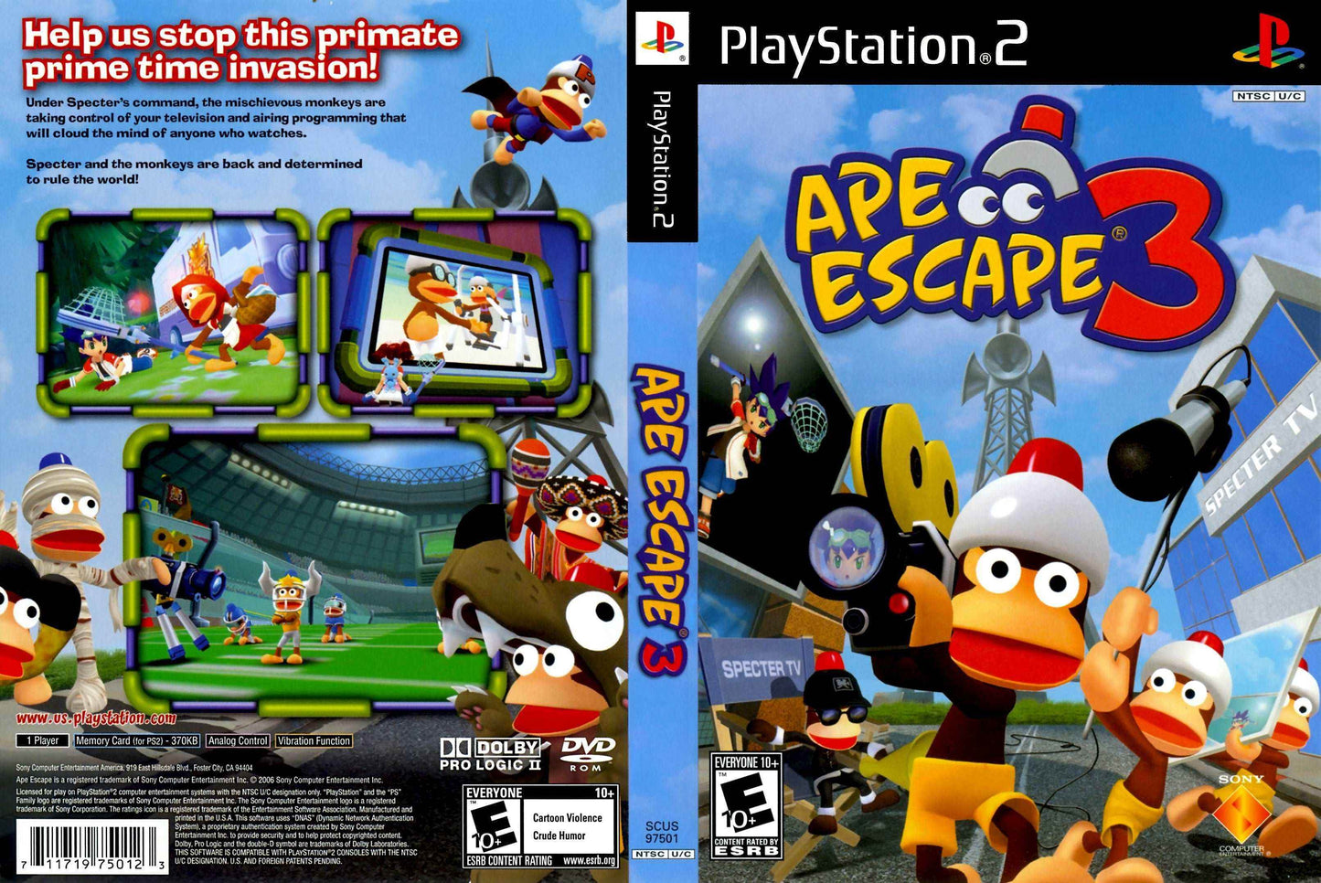 Ape Escape 3 Cover Art - WOI Solutions