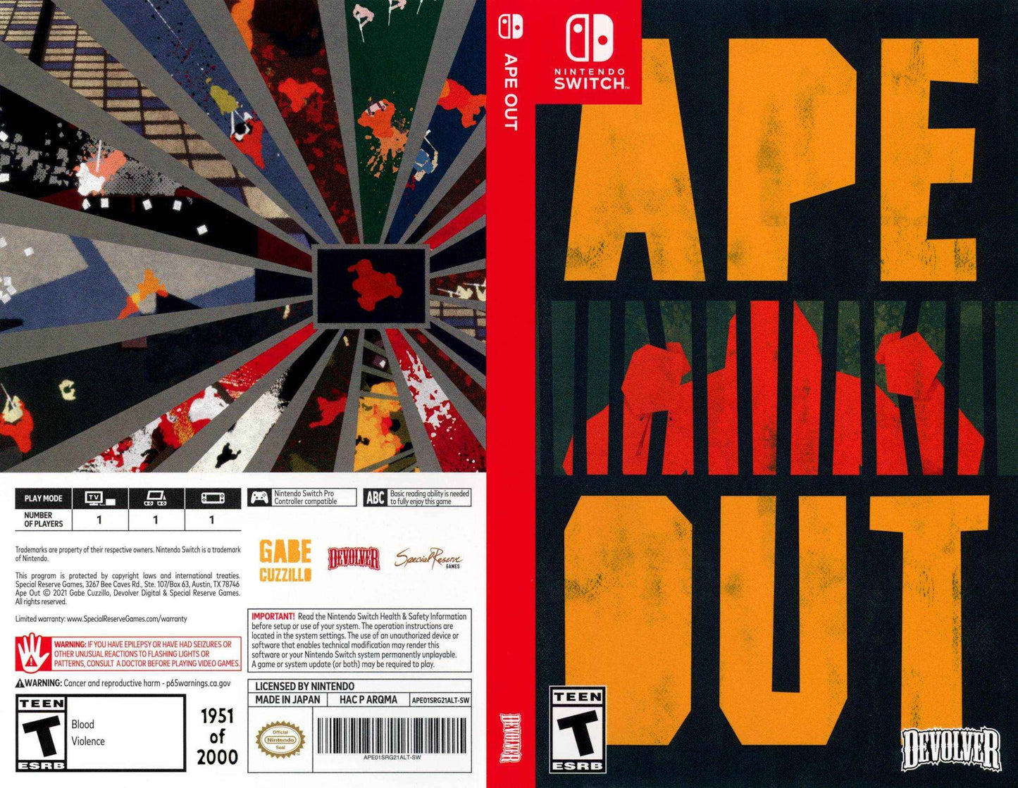 Ape Out Cover Art - WOI Solutions