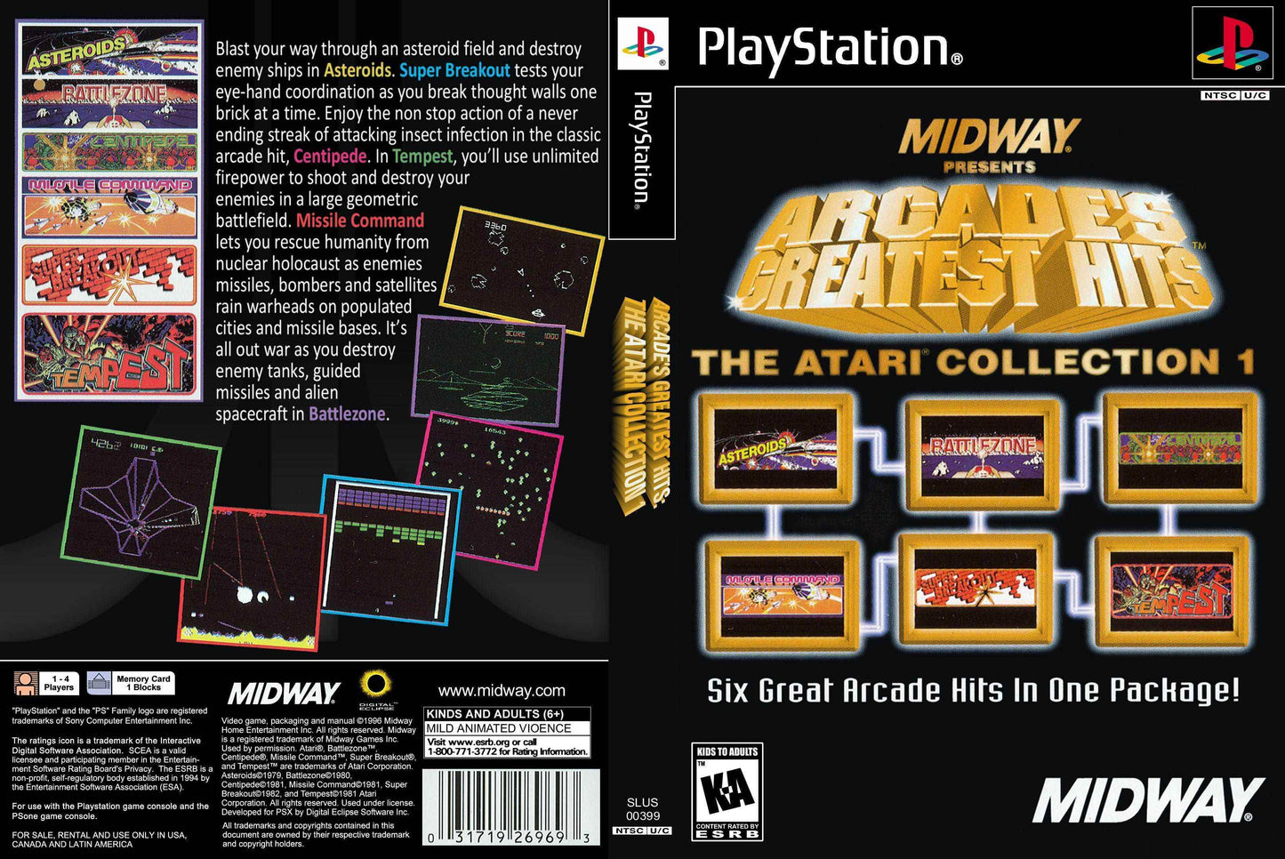 Arcade's Greatest Hits The Atari Collection 1 Cover Art - WOI Solutions