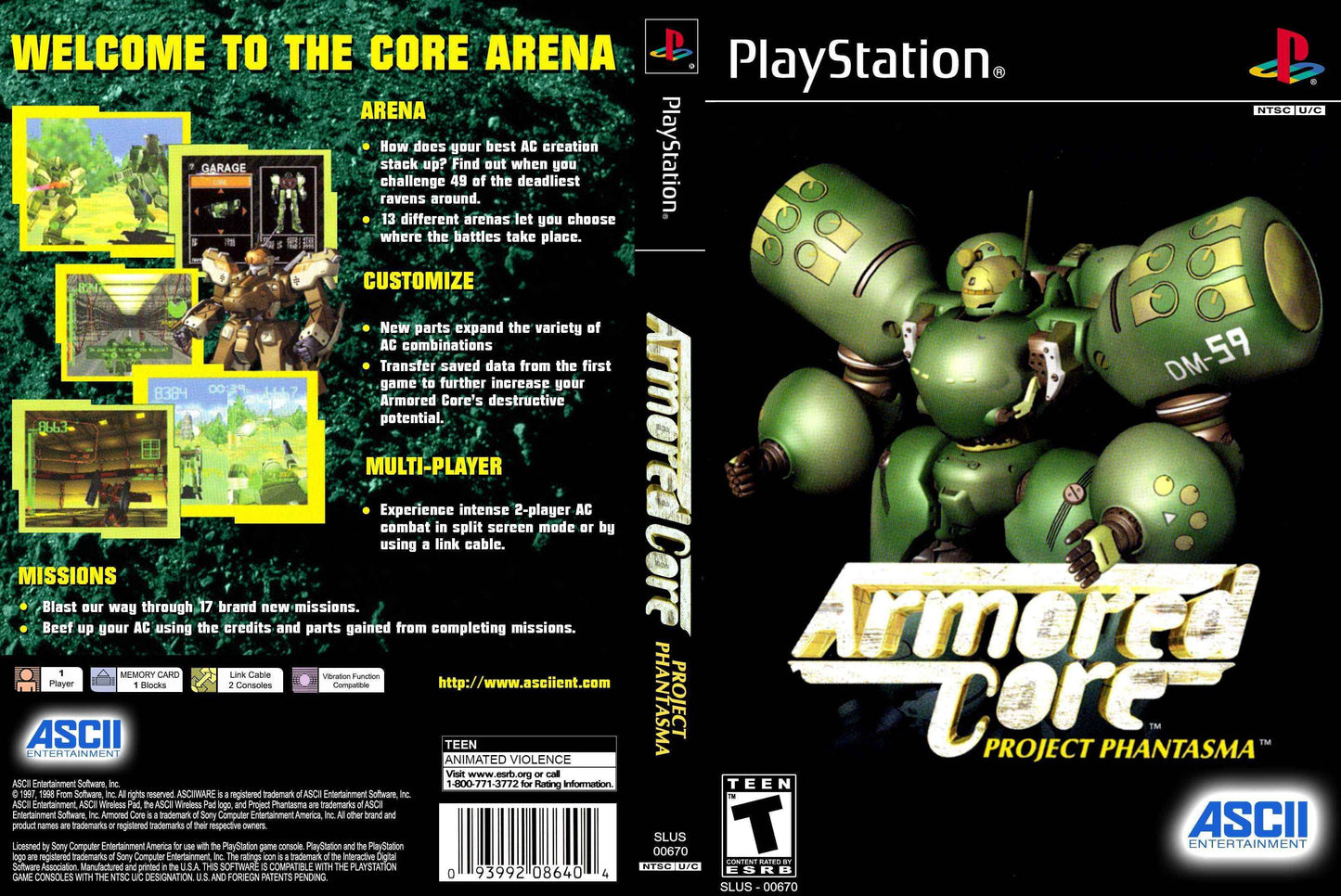 Armored Core Project Phantasma Cover Art - WOI Solutions