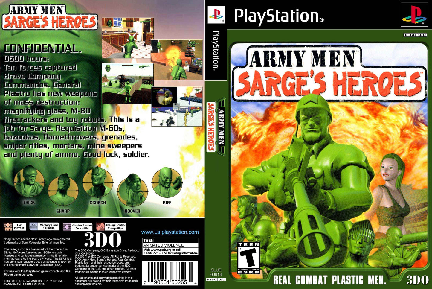 Army Men Sarge's Heroes Cover Art - WOI Solutions