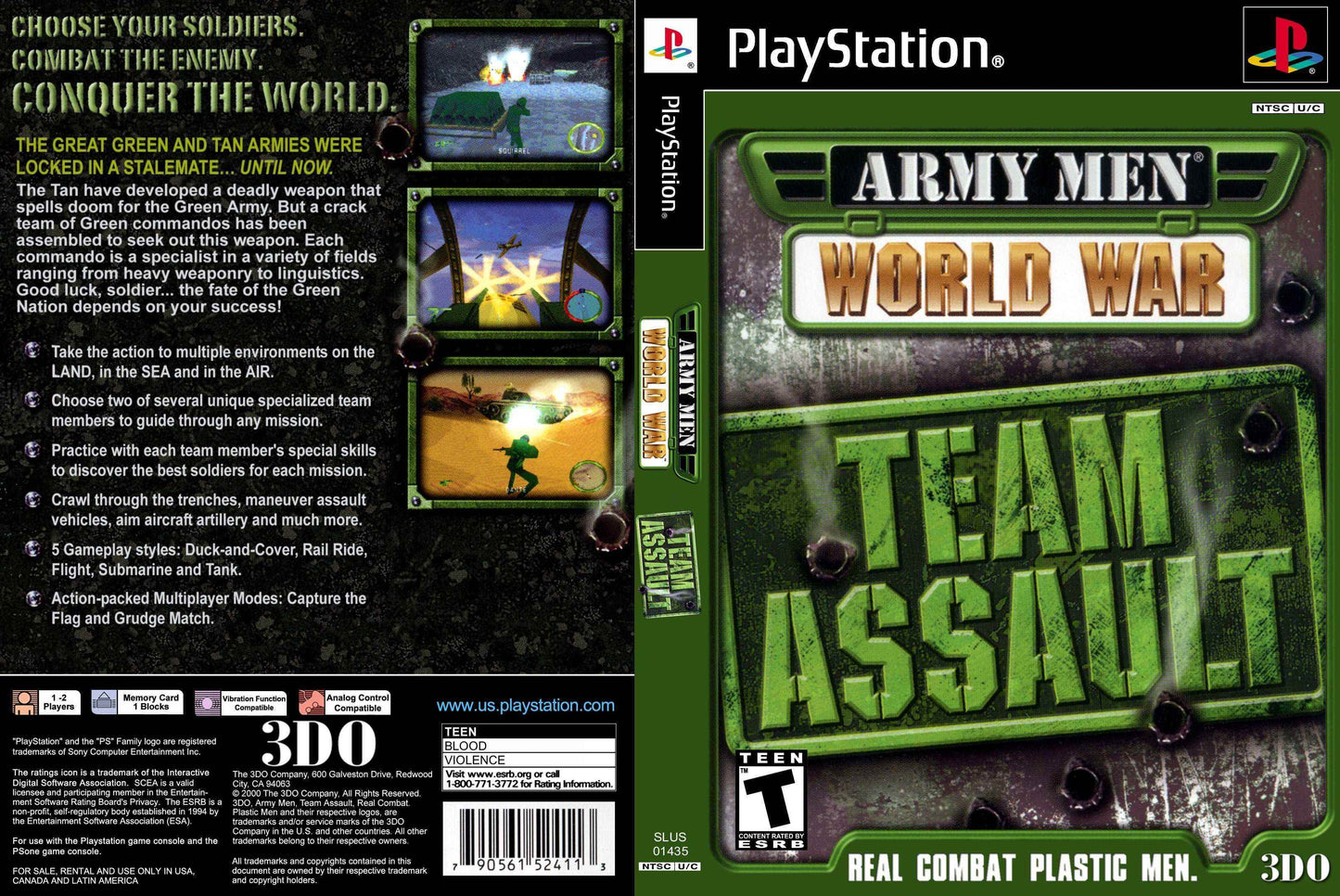 Army Men World War Team Assault Cover Art - WOI Solutions