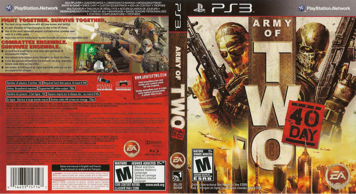 Army of Two The 40th Day Cover Art - WOI Solutions
