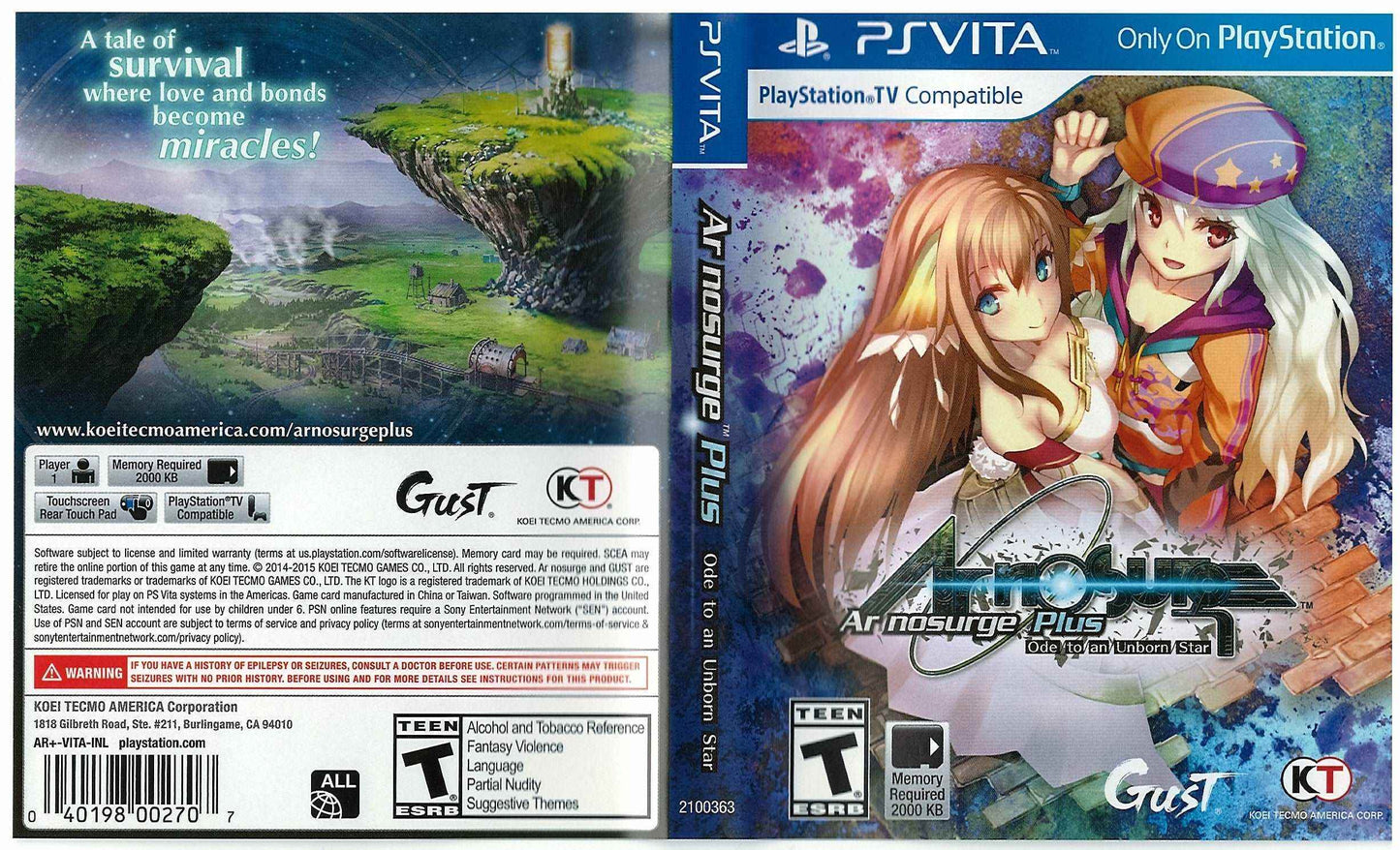 Ar nosurge Plus Ode to an Unborn Star Cover Art - WOI Solutions