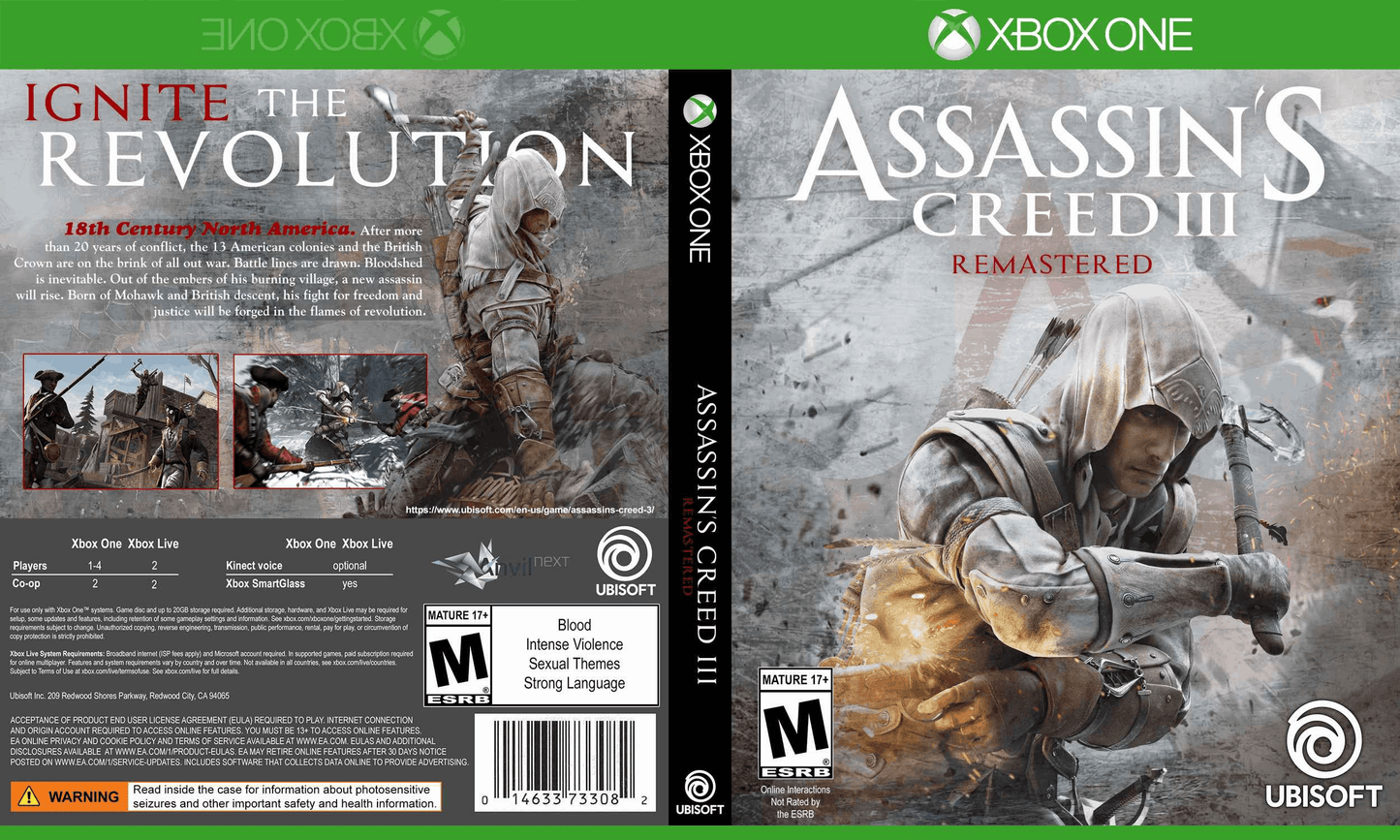 Assassin's Creed III Remastered Cover Art - WOI Solutions