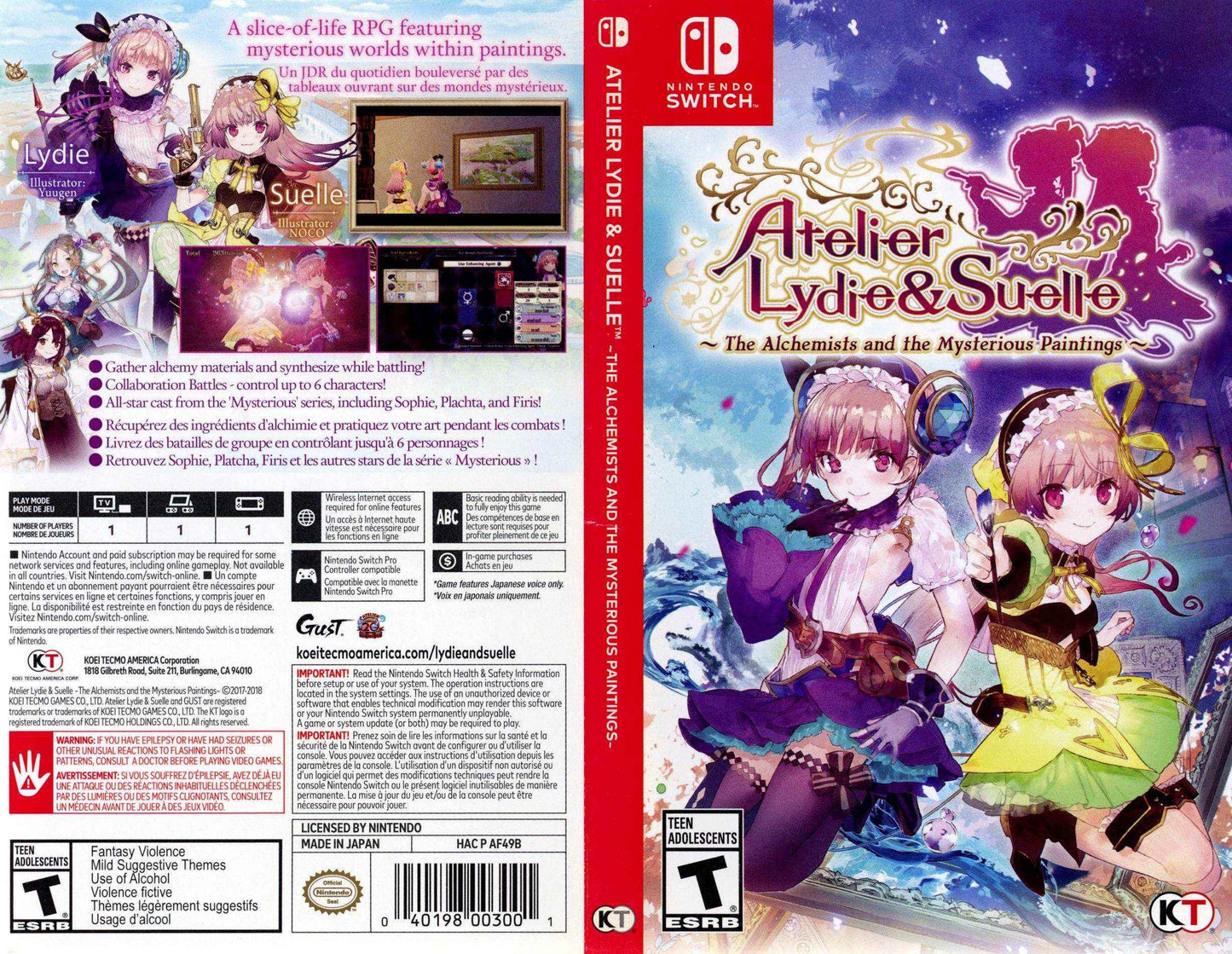 Atelier Lydie & Suelle - The Alchemists and the Mysterious Paintings Cover Art - WOI Solutions