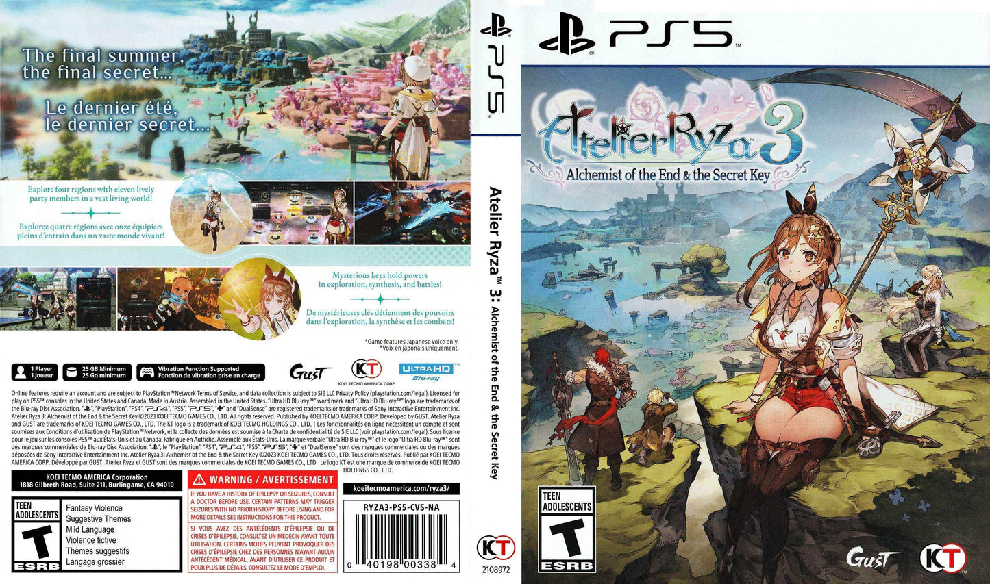 Atelier Ryza 3 Alchemist of the End & the Secret Key Cover Art - WOI Solutions