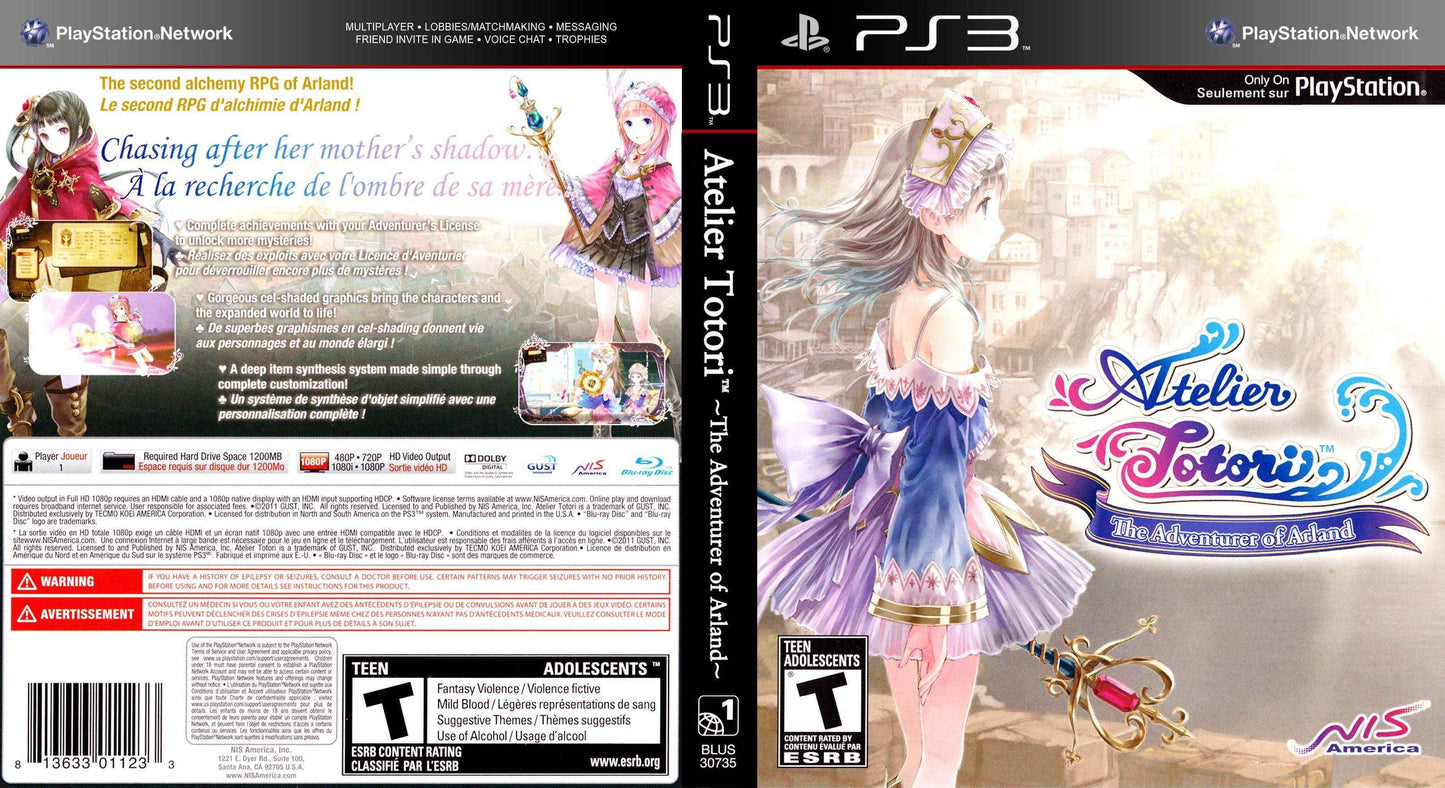 Atelier Totori The Adventurer of Arland Cover Art - WOI Solutions
