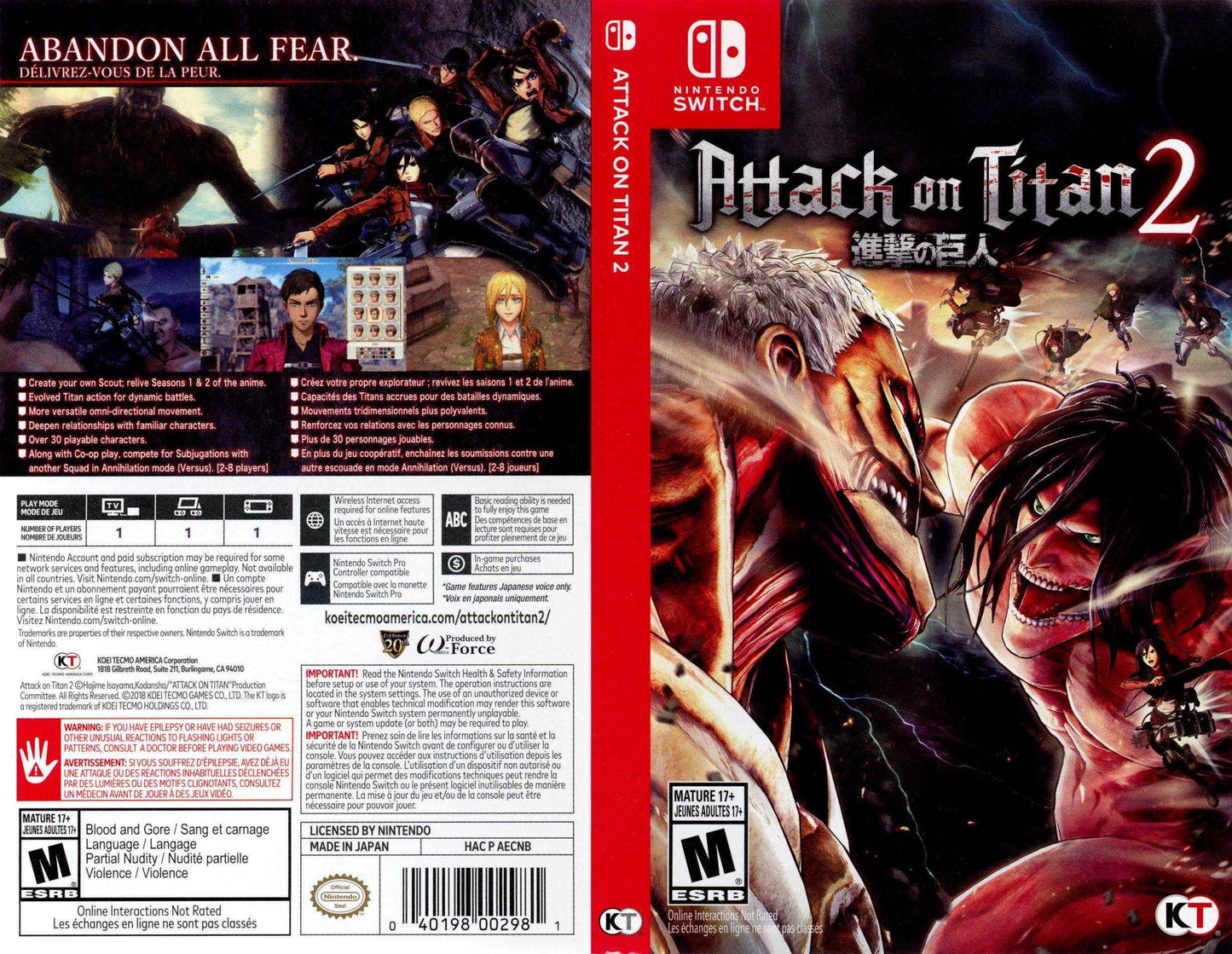 Attack on Titan 2 Cover Art - WOI Solutions