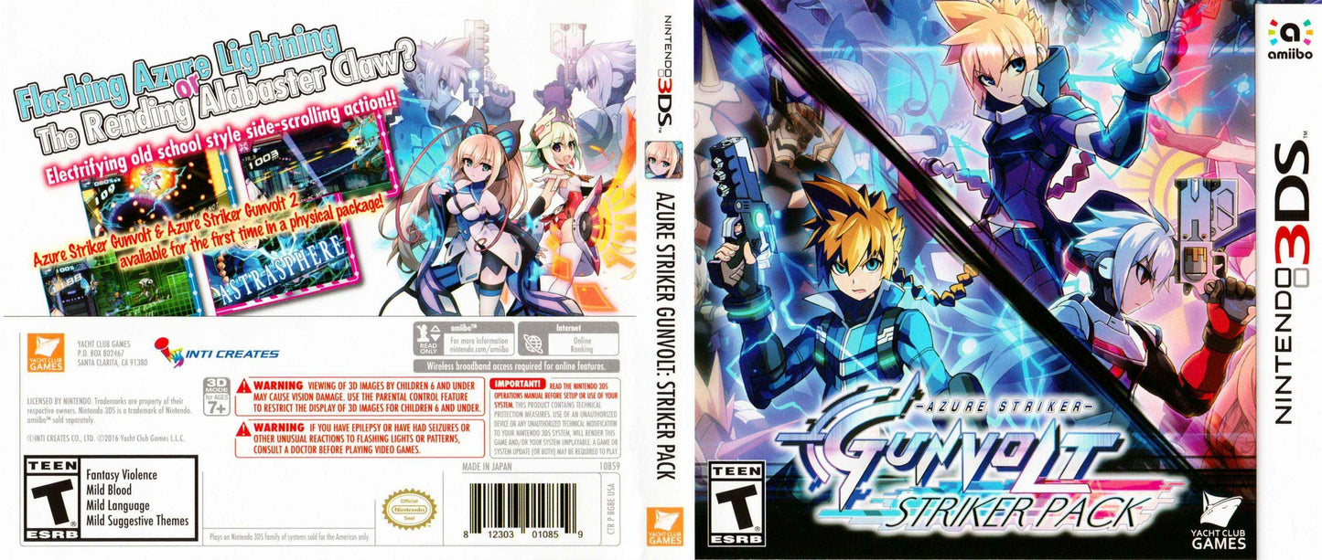 Azure Striker Gunvolt Striker Pack Cover Art - WOI Solutions