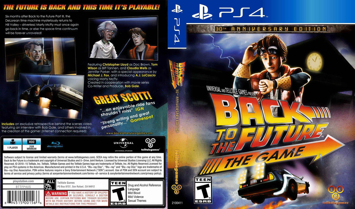 Back To the Future The Game 30th Anniversary Edition Cover Art - WOI Solutions