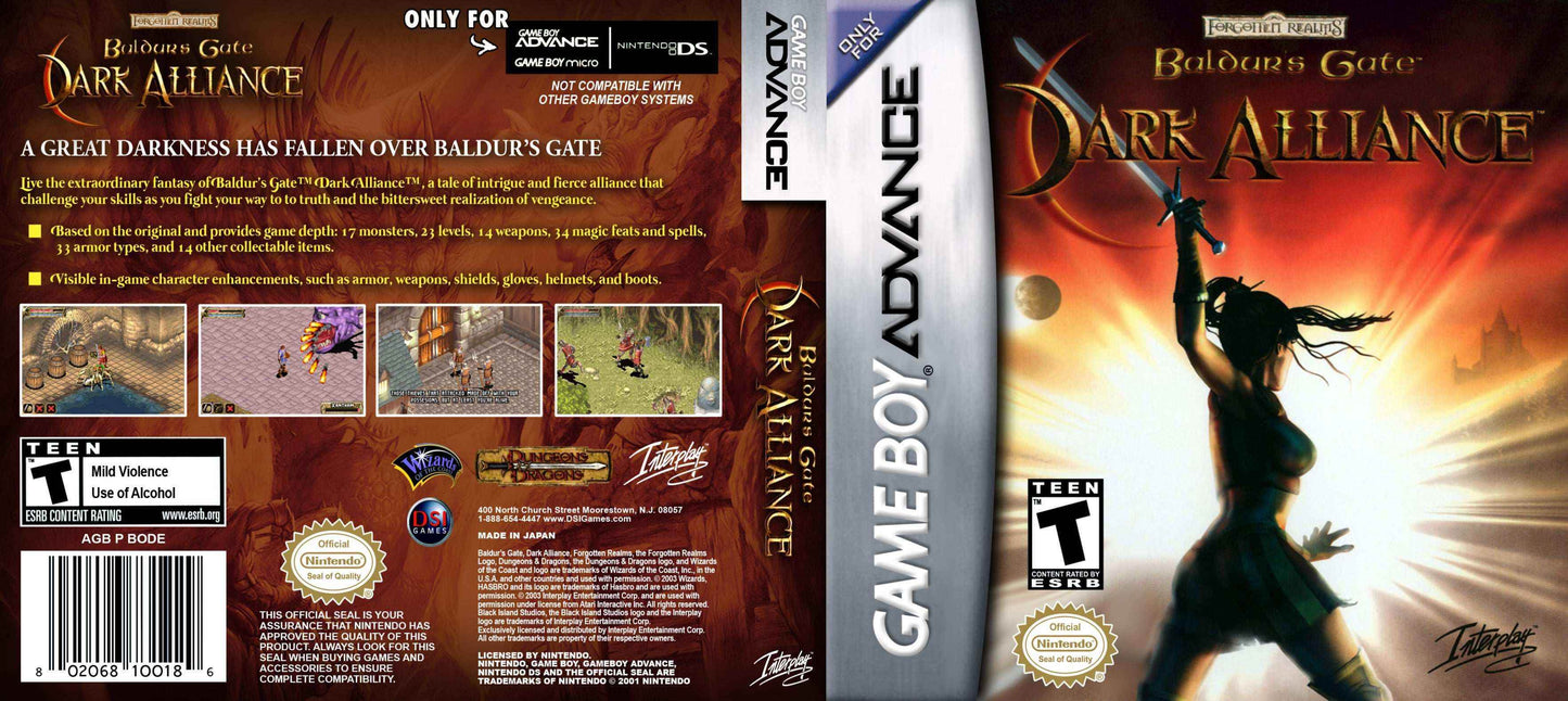 Baldur's Gate Dark Alliance Cover Art - WOI Solutions