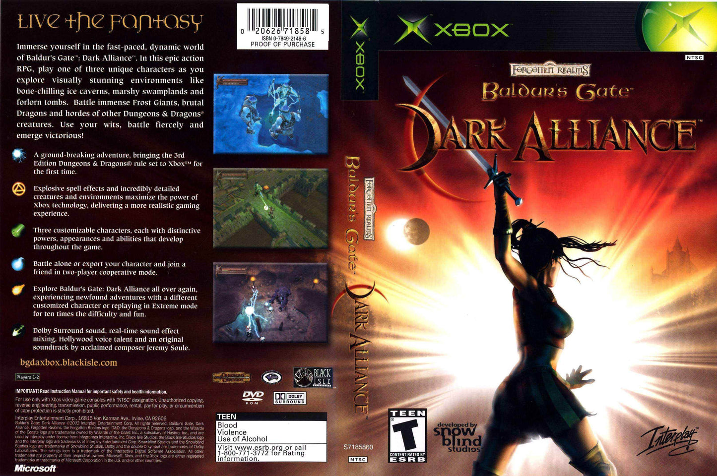 Baldur's Gate Dark Alliance Cover Art - WOI Solutions