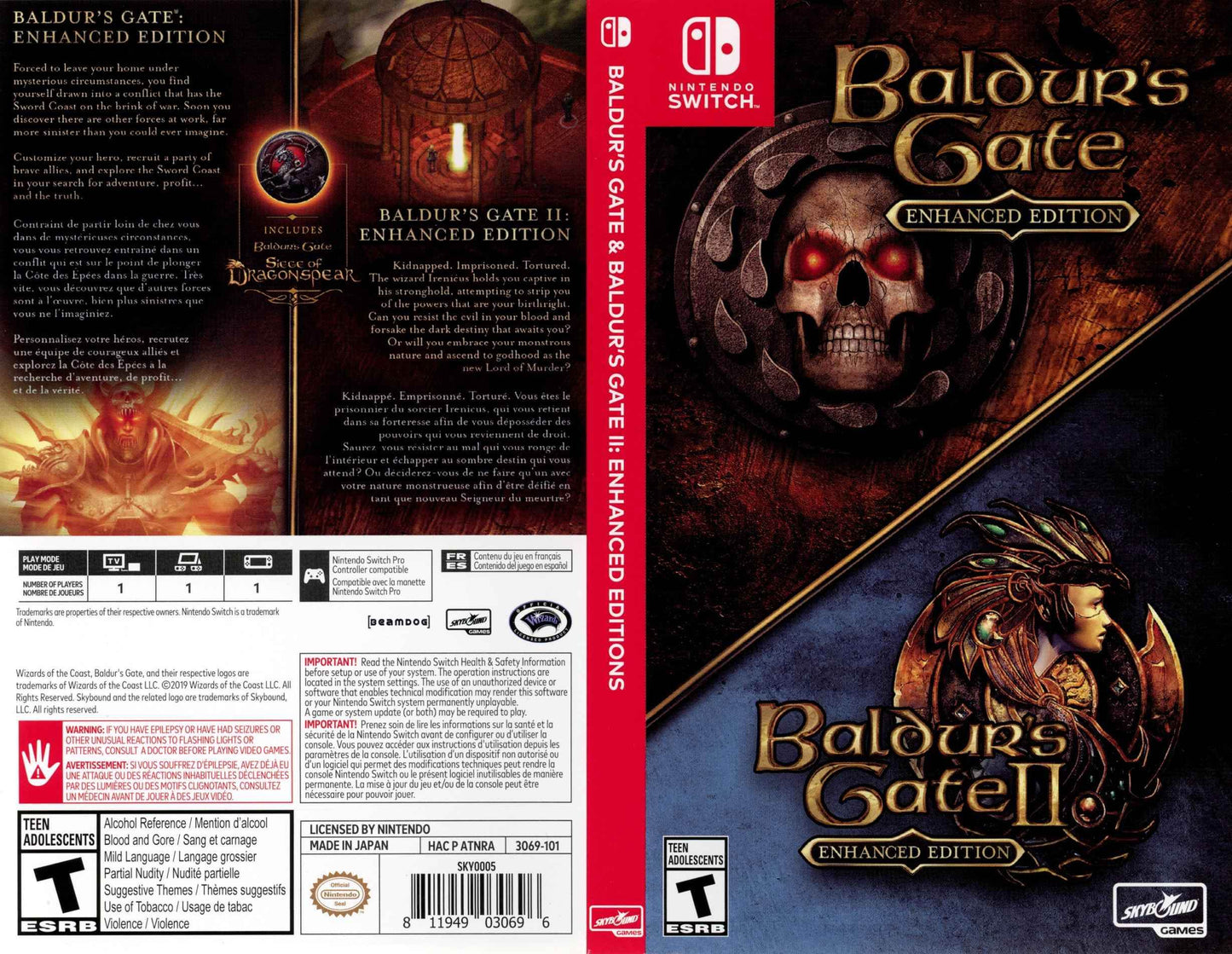 Baldur's Gate & Baldur's Gate II Enhanced Edition Cover Art - WOI Solutions