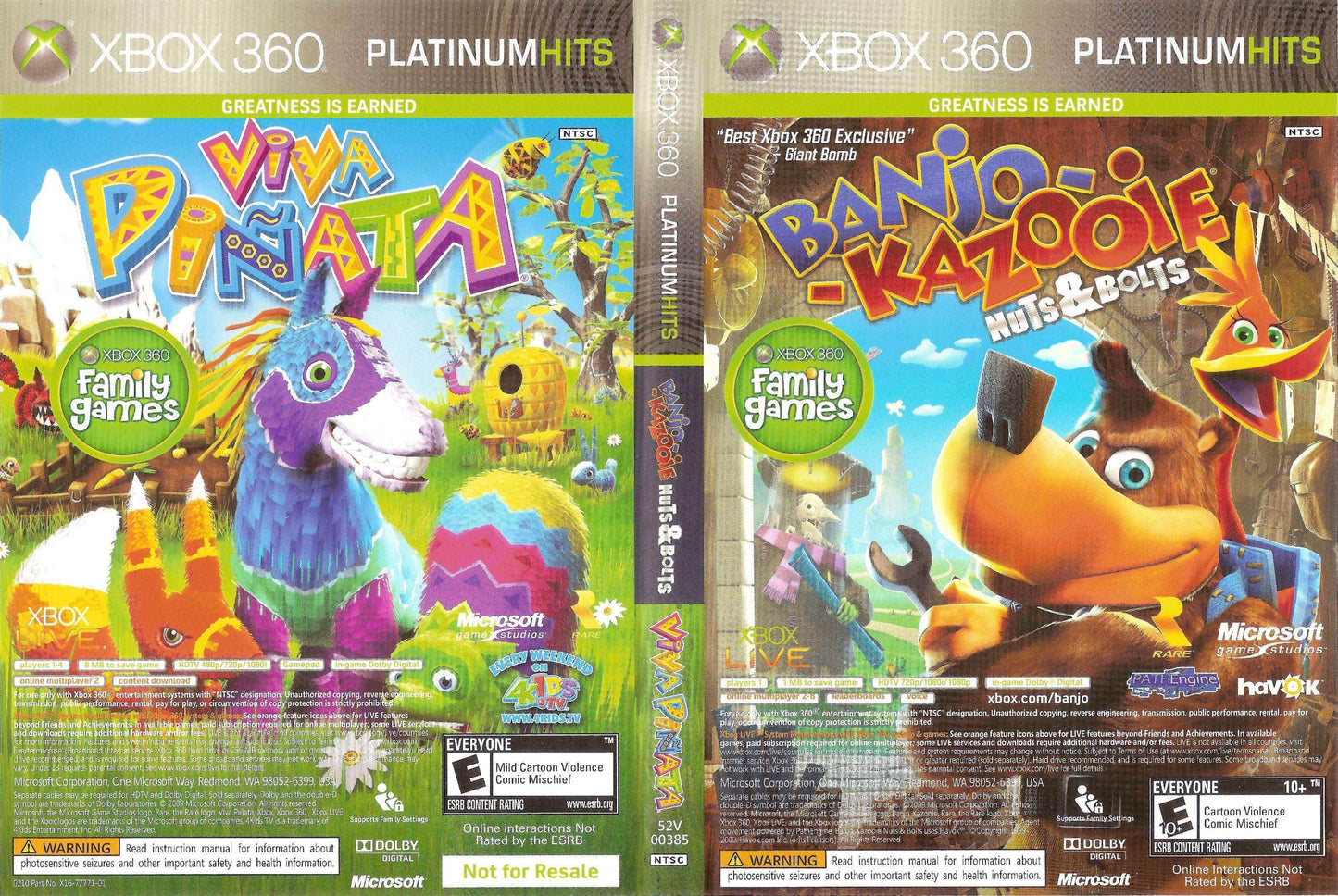 Banjo Kazooie Nuts & Bolts & Viva Pinata Cover Art - WOI Solutions