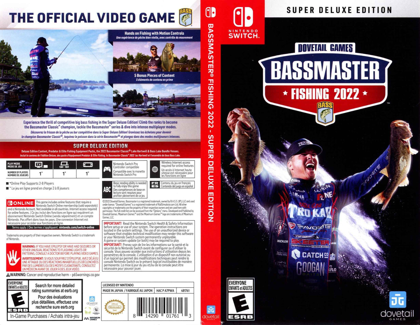 Bassmaster Fishing 2022 Super Deluxe Edition Cover Art - WOI Solutions