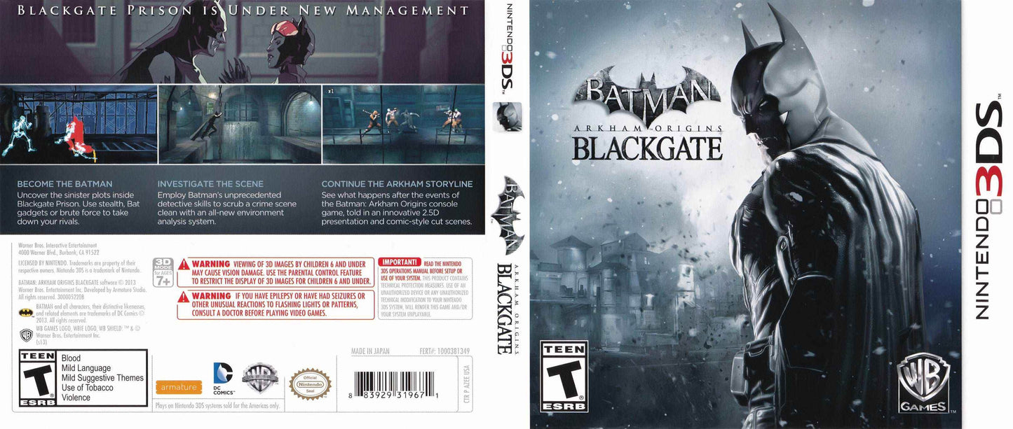 Batman Arkham Origins Blackgate Cover Art - WOI Solutions