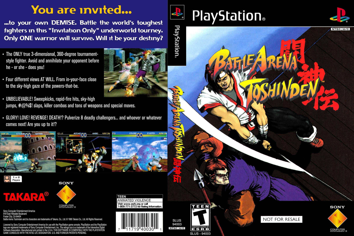 Battle Arena Toshinden Cover Art - WOI Solutions