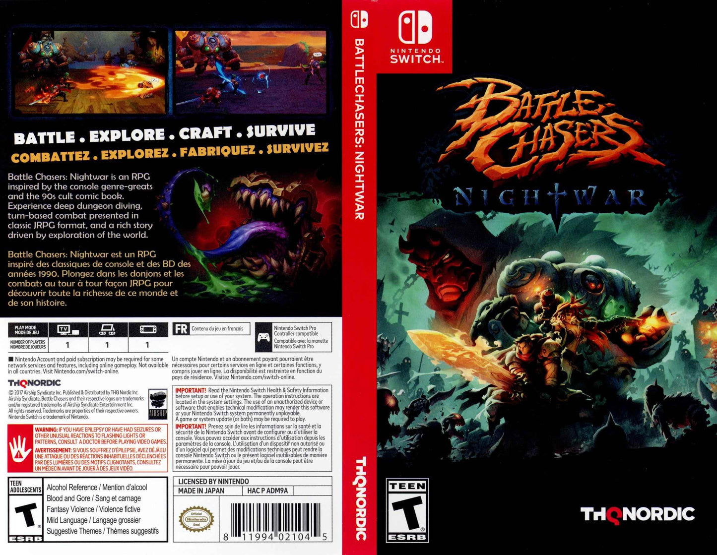 Battlechasers Nightwar Cover Art - WOI Solutions