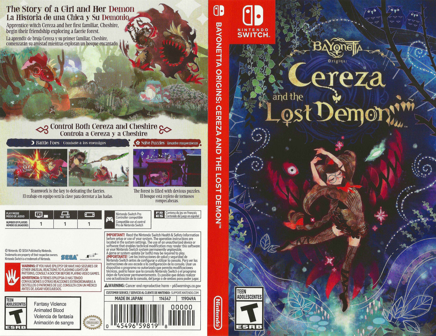 Bayonetta Origins Cereza and the Lost Demon Cover Art - WOI Solutions