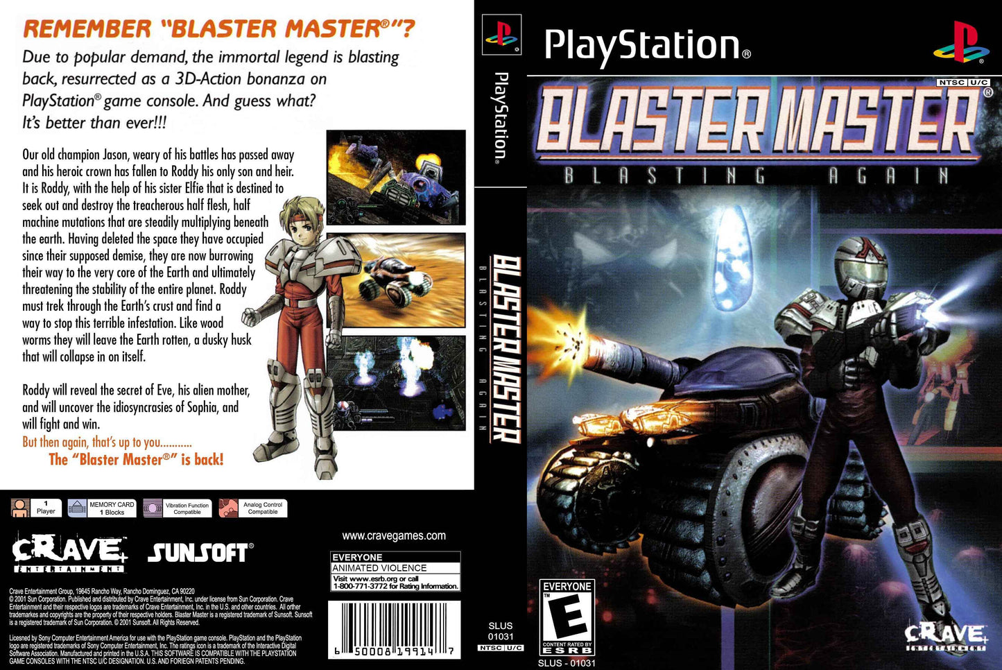 Blaster Master Blasting Again Cover Art - WOI Solutions