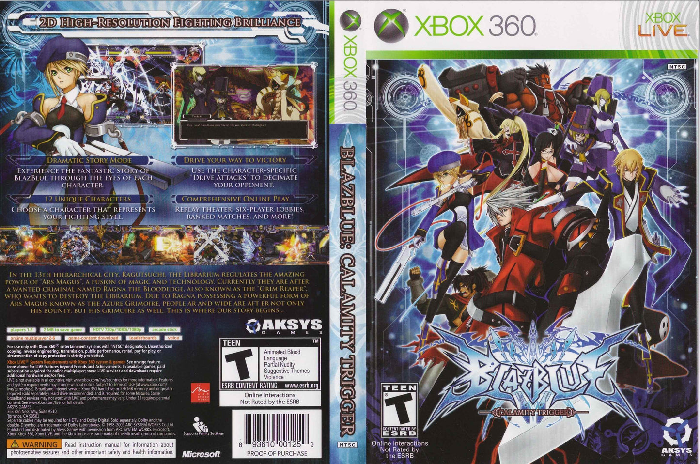 BlazBlue Calamity Trigger Cover Art - WOI Solutions