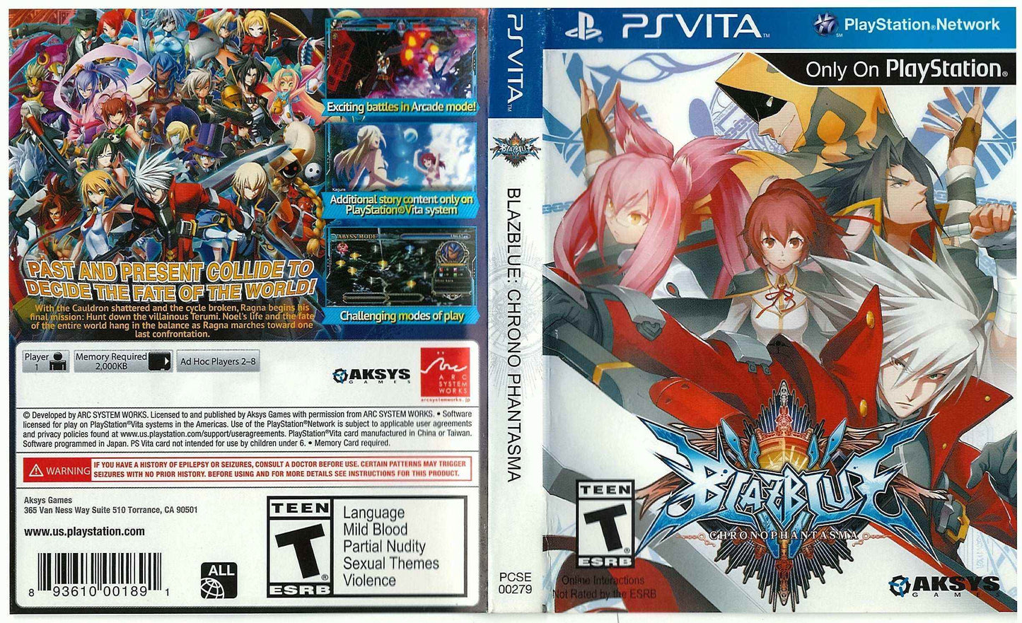 Blaz Blue Chrono Phantasma Cover Art - WOI Solutions