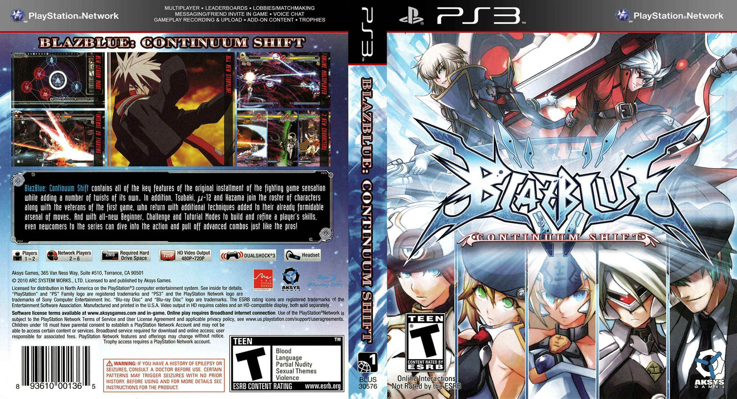 BlazBlue Continuum Shift Cover Art - WOI Solutions