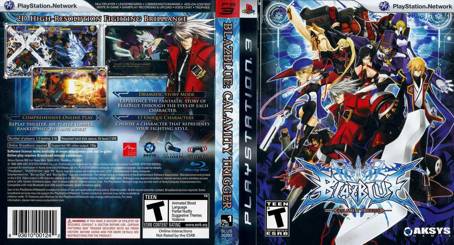 Blazblue Calamity Trigger Cover Art - WOI Solutions