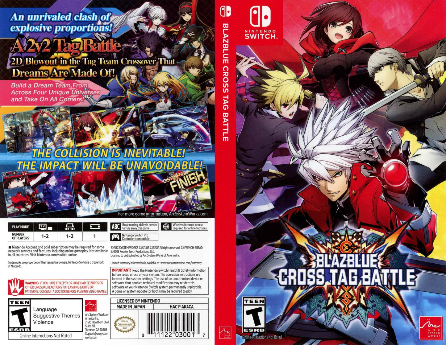 Blazblue Cross Tag Battle Cover Art - WOI Solutions