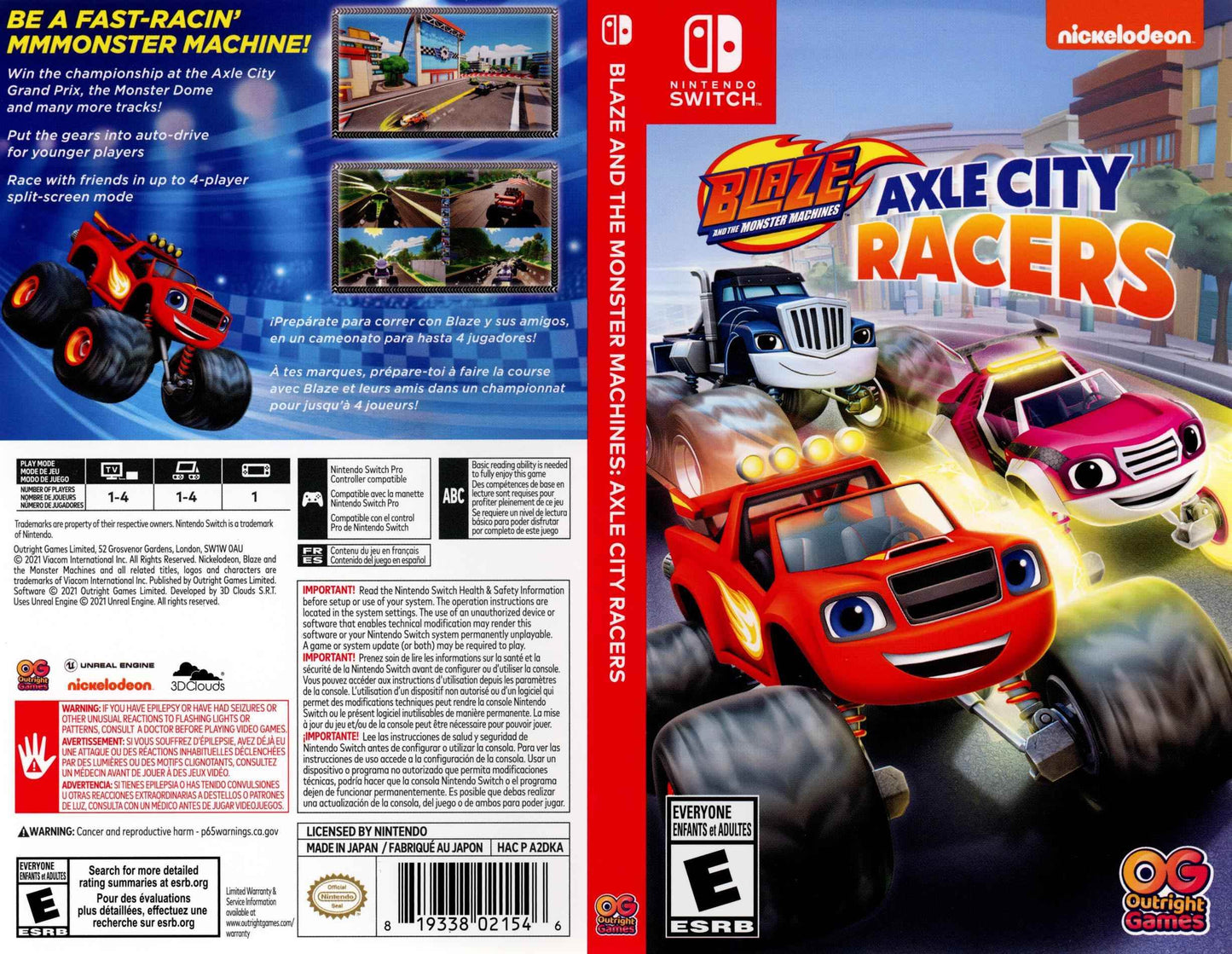 Blaze and the Monster Machines Axle City Racers Cover Art - WOI Solutions