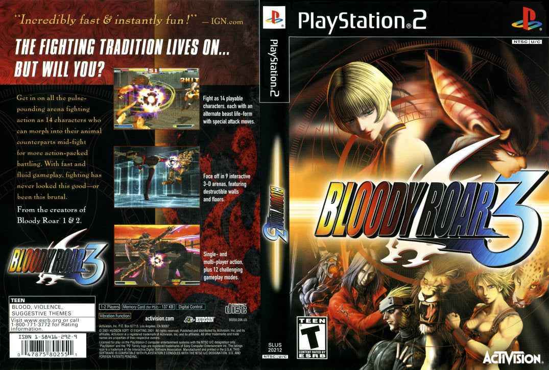 Bloody Roar 3 Cover Art - WOI Solutions